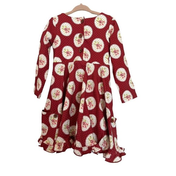 Sweet Honey Christmas‎ Floral Dress Sz 4T Toddler Girls NWT Flowy Swing Skirt - Picture 4 of 4